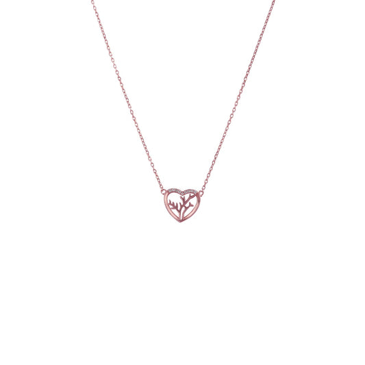 Rose gold heartin chain